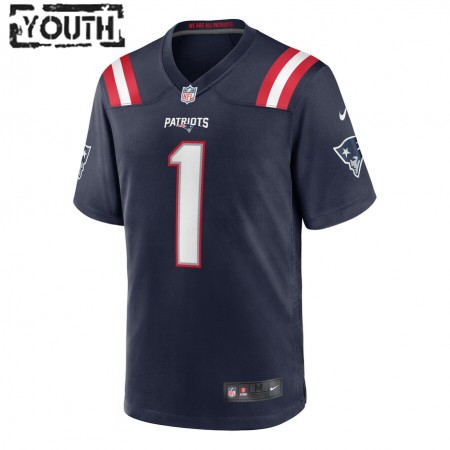 Lasten New England Patriots NFL Pelipaita Mac Jones 1 Nike Navy 2021 NFL Draft